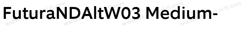 FuturaNDAltW03 Medium字体转换